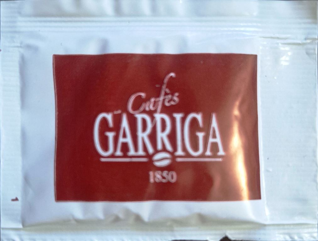 Sobres de edulcorantes de la marca de café GARRIGA. Sobres de edulcorantes de la marca de café GARRIGA.