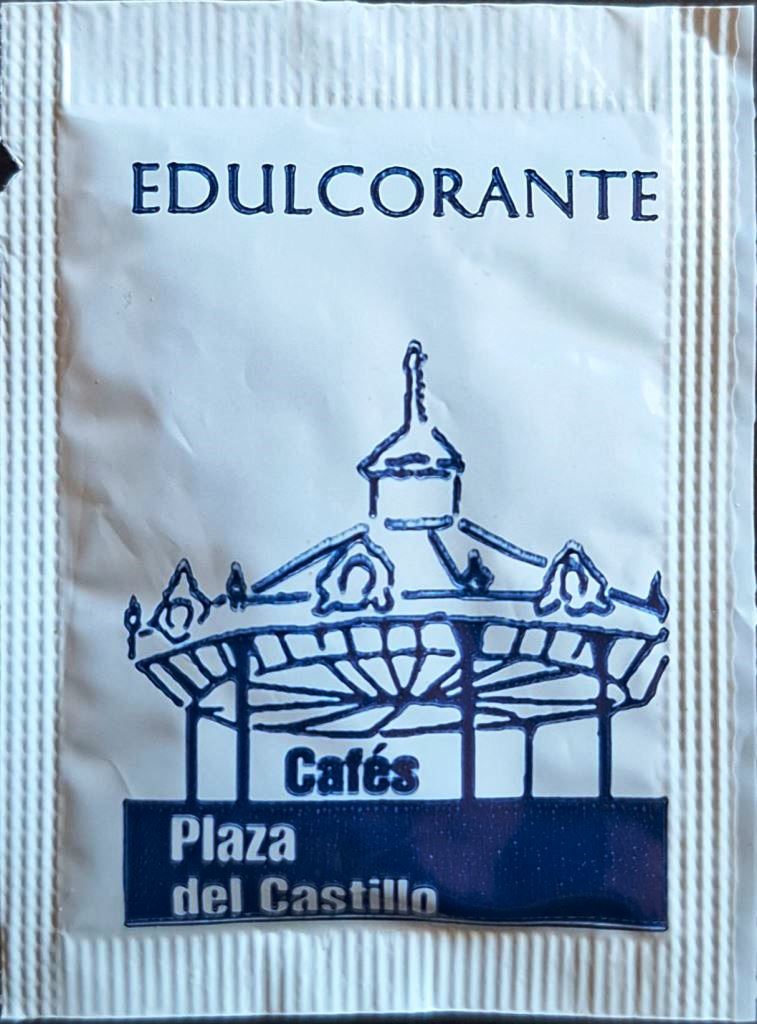 Sobres de edulcorantes de España de la marca de café PLAZA DEL CASTILLO. Sobres de edulcorantes de España de la marca de café PLAZA DEL CASTILLO.