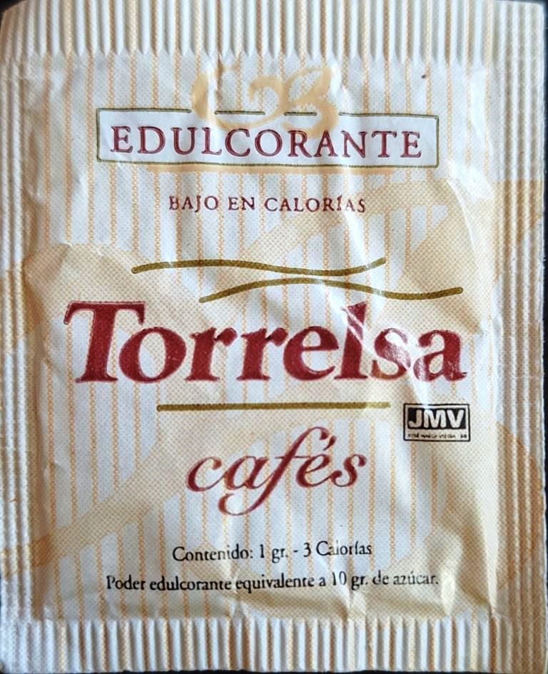 Sobres de edulcorantes de España de la marca de café TORRELSA. Sobres de edulcorantes de España de la marca de café TORRELSA.