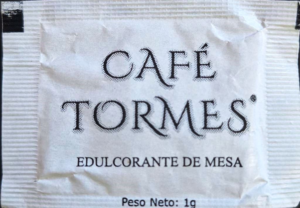 Sobres de edulcorantes de la marca de café TORMES Sobres de edulcorantes de la marca de café TORMES