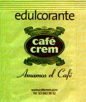 Sobres de edulcorantes de la marca de café CREM. Sobres de edulcorantes de la marca de café CREM.