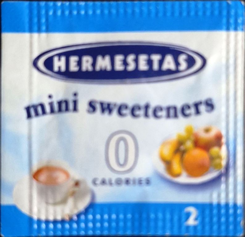 Henkilökohtainen Hermesetas-makeutusainepussikokoelmani Suomessa. Henkilökohtainen Hermesetas-makeutusainepussikokoelmani Suomessa.