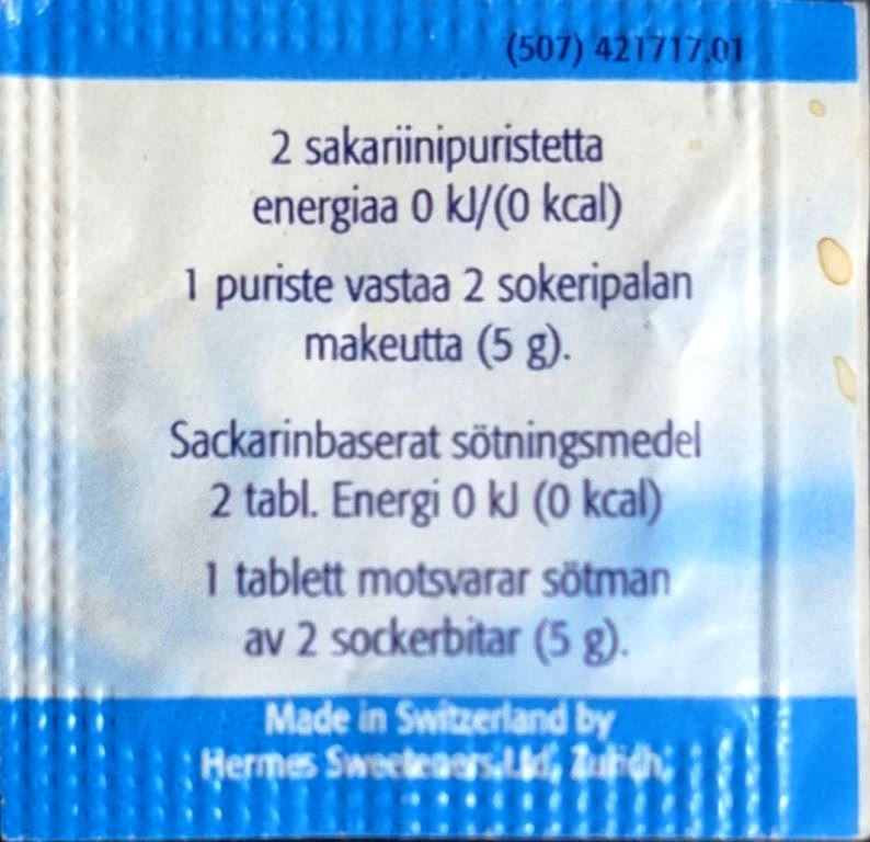 Henkilökohtainen Hermesetas-makeutusainepussikokoelmani Suomessa. Henkilökohtainen Hermesetas-makeutusainepussikokoelmani Suomessa.