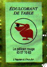 Sachets d'édulcorant de marques de café de France. Sachets d'édulcorant de marques de café de France.