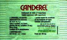 Ma collection personnelle de Sachets d'édulcorant de la marque d'édulcorant CANDEREL de France. Ma collection personnelle de Sachets d'édulcorant de la marque d'édulcorant CANDEREL de France.