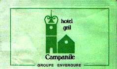 Ma collection personnelle de sachets d'édulcorant de l'hôtel CAMPANILE en France Ma collection personnelle de sachets d'édulcorant de l'hôtel CAMPANILE en France