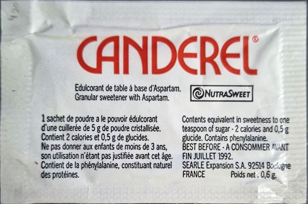 Ma collection personnelle de Sachets d'édulcorant de la marque d'édulcorant CANDEREL de France. Ma collection personnelle de Sachets d'édulcorant de la marque d'édulcorant CANDEREL de France.