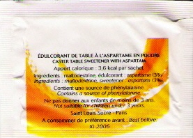 Ma collection personnelle de Sachets d'édulcorant de la marque d'édulcorant CARTE BLANCHE de France. Ma collection personnelle de Sachets d'édulcorant de la marque d'édulcorant CARTE BLANCHE de France.