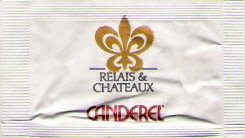 . Sachets d'édulcorant de l'hôtel RELAIS & CHATEAUX de France.