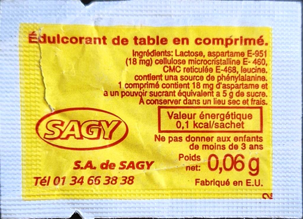 Ma collection personnelle de Sachets d'édulcorant de la marque d'édulcorant SAGYSUC de France. Ma collection personnelle de Sachets d'édulcorant de la marque d'édulcorant SAGYSUC de France.