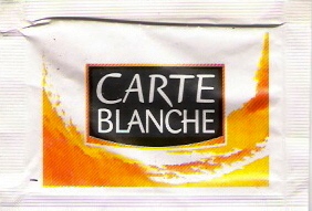 Ma collection personnelle de Sachets d'édulcorant de la marque d'édulcorant CARTE BLANCHE de France. Ma collection personnelle de Sachets d'édulcorant de la marque d'édulcorant CARTE BLANCHE de France.