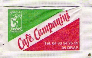 . Sachets d'édulcorant CHR du CAFÉ CAMPANINI de France.
