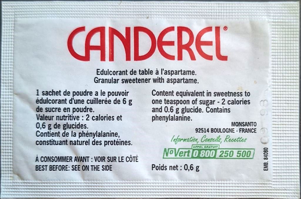 Ma collection personnelle de Sachets d'édulcorant de la marque d'édulcorant CANDEREL de France. Ma collection personnelle de Sachets d'édulcorant de la marque d'édulcorant CANDEREL de France.