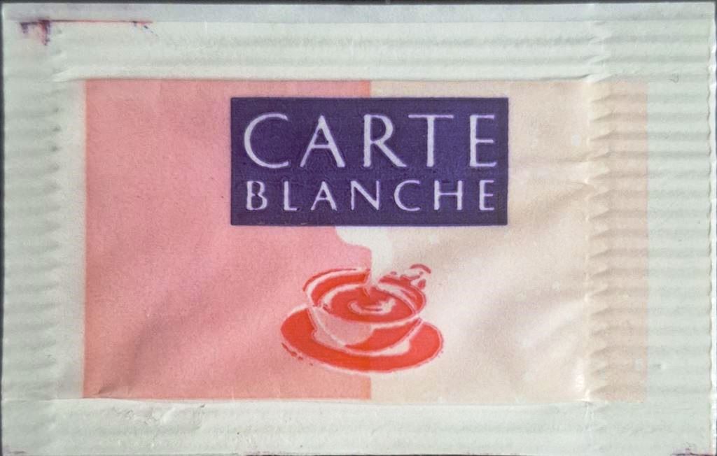 Ma collection personnelle de Sachets d'édulcorant de la marque d'édulcorant CARTE BLANCHE de France. Ma collection personnelle de Sachets d'édulcorant de la marque d'édulcorant CARTE BLANCHE de France.