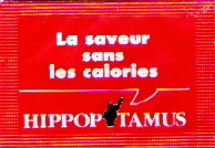 . Sachets d'édulcorant CHR du HIPOPOTAMUS de France.