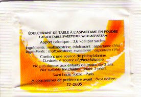 Ma collection personnelle de Sachets d'édulcorant de la marque d'édulcorant CARTE BLANCHE de France. Ma collection personnelle de Sachets d'édulcorant de la marque d'édulcorant CARTE BLANCHE de France.