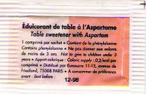 Ma collection personnelle de Sachets d'édulcorant de la marque d'édulcorant CARTE BLANCHE de France. Ma collection personnelle de Sachets d'édulcorant de la marque d'édulcorant CARTE BLANCHE de France.