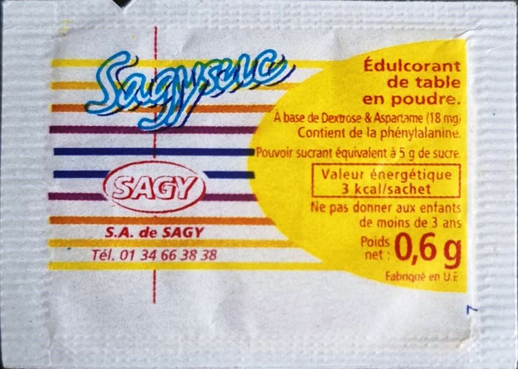 Ma collection personnelle de Sachets d'édulcorant de la marque d'édulcorant SAGYSUC de France. Ma collection personnelle de Sachets d'édulcorant de la marque d'édulcorant SAGYSUC de France.