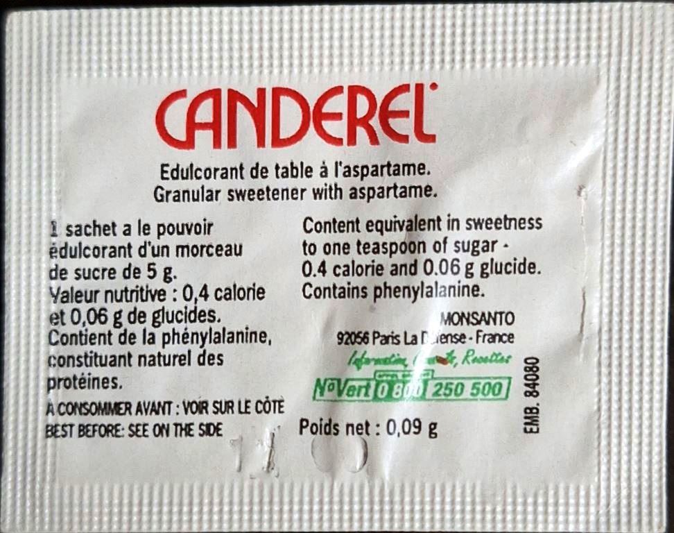 Ma collection personnelle de Sachets d'édulcorant de la marque d'édulcorant CANDEREL de France. Ma collection personnelle de Sachets d'édulcorant de la marque d'édulcorant CANDEREL de France.