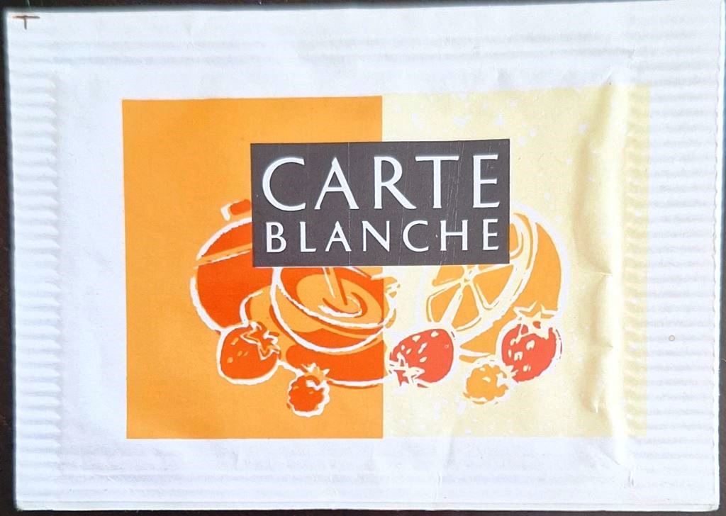 Ma collection personnelle de Sachets d'édulcorant de la marque d'édulcorant CARTE BLANCHE de France. Ma collection personnelle de Sachets d'édulcorant de la marque d'édulcorant CARTE BLANCHE de France.