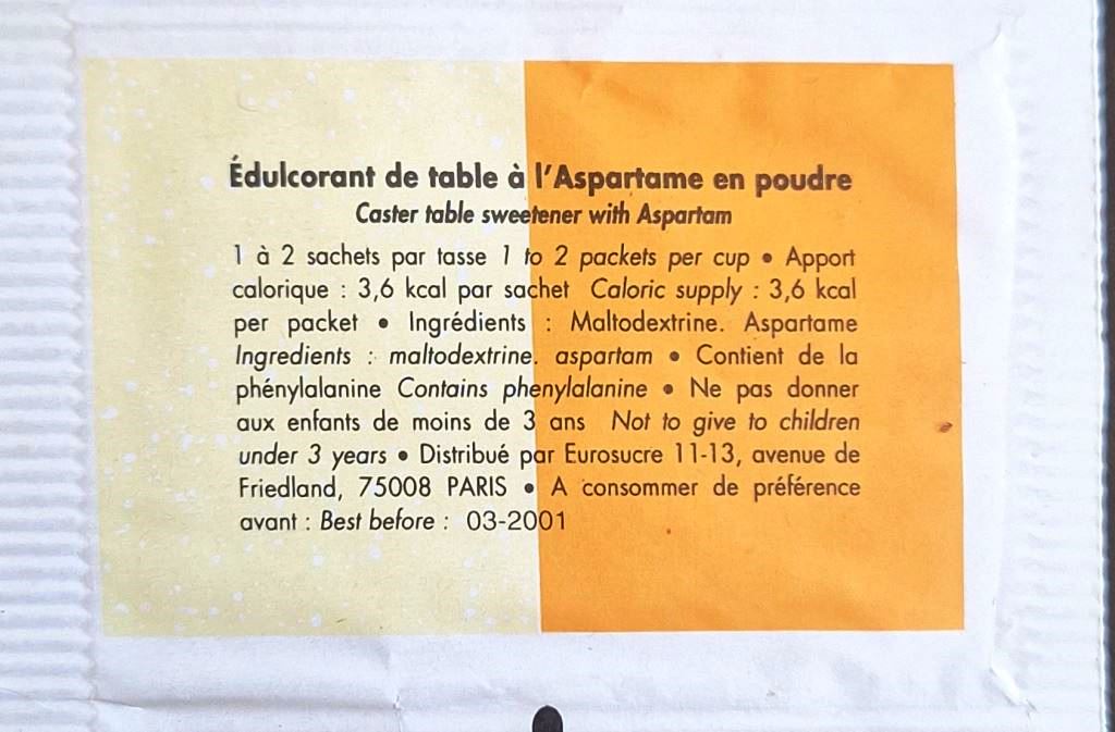 Ma collection personnelle de Sachets d'édulcorant de la marque d'édulcorant CARTE BLANCHE de France. Ma collection personnelle de Sachets d'édulcorant de la marque d'édulcorant CARTE BLANCHE de France.