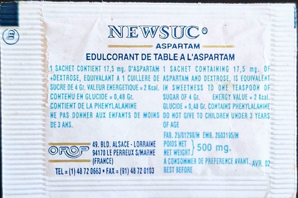 Ma collection personnelle de Sachets d'édulcorant de la marque d'édulcorant NEW SUC de France. Ma collection personnelle de Sachets d'édulcorant de la marque d'édulcorant NEW SUC de France.