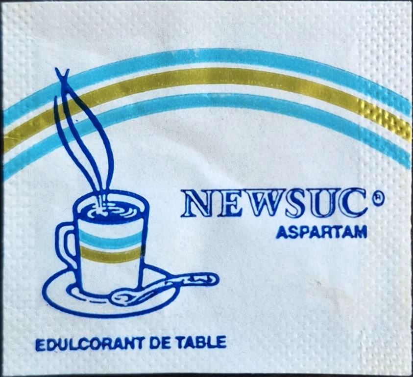 Ma collection personnelle de Sachets d'édulcorant de la marque d'édulcorant NEW SUC de France. Ma collection personnelle de Sachets d'édulcorant de la marque d'édulcorant NEW SUC de France.