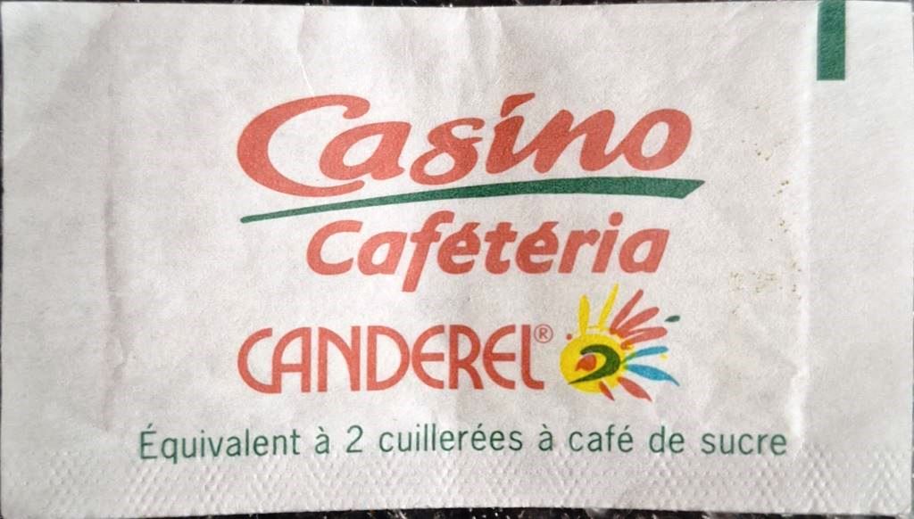 Ma collection personnelle de sachets d'édulcorant provenant du CASINO CAFETERIA en France Ma collection personnelle de sachets d'édulcorant provenant du CASINO CAFETERIA en France