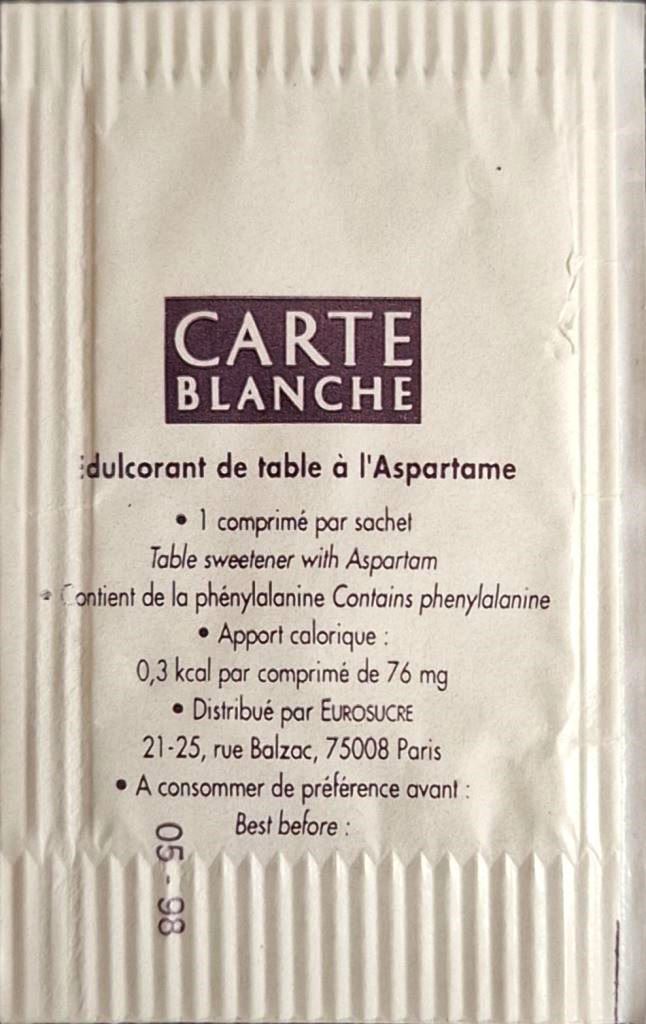 Ma collection personnelle de sachets d'édulcorant provenant du CASINO CAFETERIA en France Ma collection personnelle de sachets d'édulcorant provenant du CASINO CAFETERIA en France