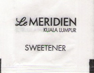 Koleksi peribadi saset pemanis saya dari hotel Le Méridien di Malaysia. Koleksi peribadi saset pemanis saya dari hotel Le Méridien di Malaysia.