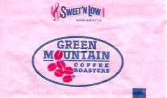 Sweetener packets from US coffee brands. Sweetener packets from US coffee brands.