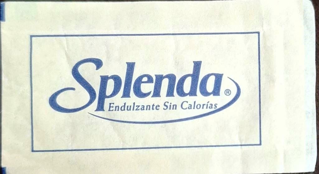 Sobres de edulcorantes de la marca de edulcorante SPLENDA de Venezuela.
